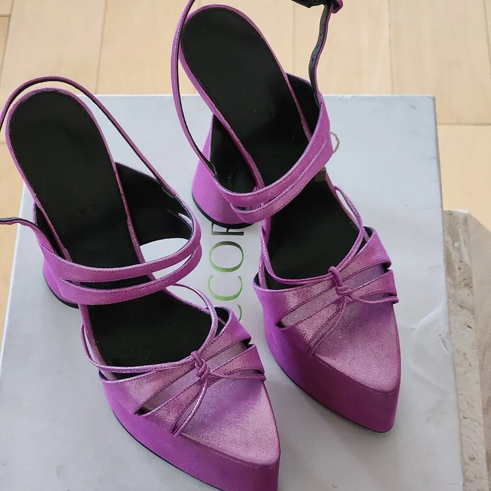 D'Accori Belle Platform Sandals Sz 40 - Picture 1 of 8